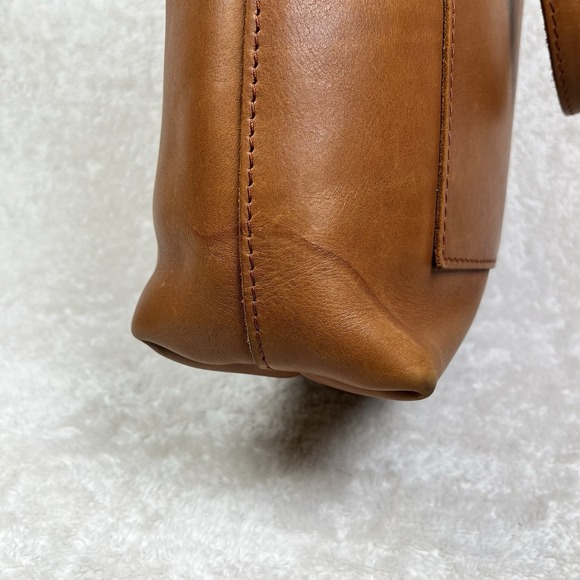 Portland Leather Goods Large Tote Crossbody Bag Honey Tan Brown NO Strap - Picture 9 of 15